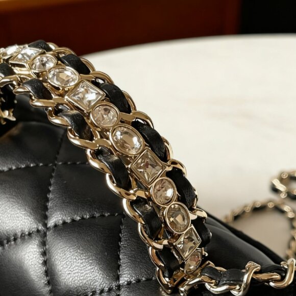 NEW Chanel Rectangular Classic Flap Bag Black Lambskin w/Gold - Picture 3 of 6